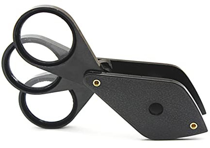 Happyaer Lupe, 8-fache 12-fache Lupe, Augenlupe, Handlupe, faltbar, Dreifachlinse, Lupe für Münzen, Schmuck, Lesen
