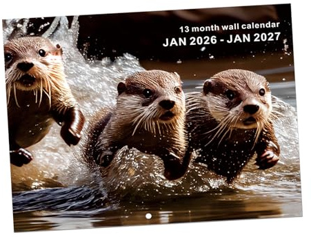 Calendario temático de animales 2026 para colgar en la pared mensual, 13 meses, de enero de 2026 a enero de 2027, para programación diaria, oficina temática de naturaleza