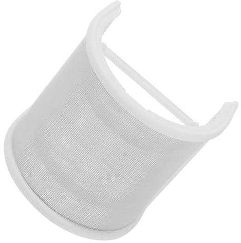 UTHCLO Protezione Antivento a Forma di U per Microfono Portatile, Filtro Anti-pop in Metallo Resistente, Copertura Antivento Bianca per Registrazioni e Trasmissioni Live