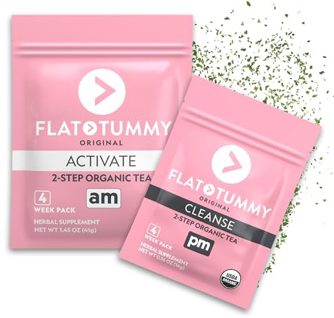 Flat Tummy Tea 4-Week Detox Herbal Tea to Help Kick That Bloated and Sluggish Feeling