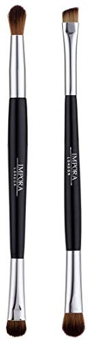 Eye Brush Set – Double Ended Makeup Brushes by Impora London. Eyeshadow Tools for Blending, Defining, Smudging, Shading. Perfect for Travel.