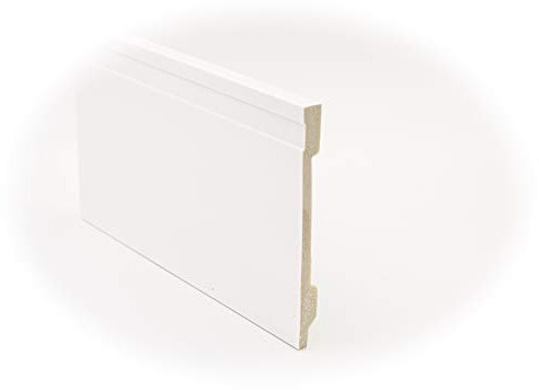 Zócalo - Rodapié Blanco de PVC hidrófugo, 15cm de alto y 220cm de largo