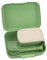 Koziol 7272703 Box, Snack Break, Breakfast Pot, Plastic, Reusable, Knife, Fork, Spoon, Outdoor, Camping, Picnic, Hiking, Vacation, Lunch to go, Cutlery Set of Three, Nature Leaf Green