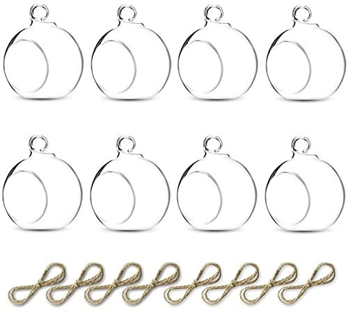 Sziqiqi Bolas de cristal de 8 cm – 8 piezas colgantes de cristal para decoración de bodas, Navidad, cumpleaños