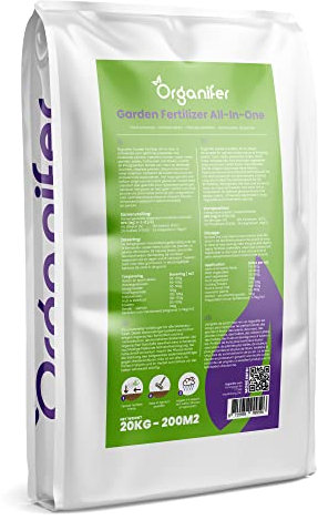 Engrais De Jardin Universel - 20 Kg - Pour 200 M - Engrais De Haute Qualité Pour Toutes Les Plantes De Jardin - Favorise Une Croissance Forte Et Une Floraison Riche - Organifer