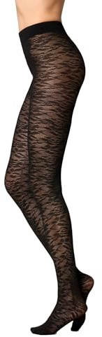 Goldenpoint Donna Collant Fantasia Effetto Pizzo con Cinturino Anatomico e Tassello Igienico