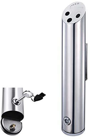 Wandaschenbecher im Freien mit Montagematerial-Schlüssel, wetterfest, Aschenbecher an der Wand befestigter Edelstahl, Wandaschenbecher für draußen mit Deckel