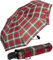 iX-brella First Class – Regenschirm mit Auf-Zu-Automatik - stabil groß sturmfest - Karo rot