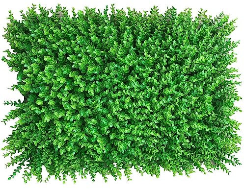 12 unidades de pared para plantas, seto artificial, alfombra de césped, plantas artificiales, panel para manualidades, pared de plantas artificiales, protección visual, seto artificial, 60 x 40 x 4 cm