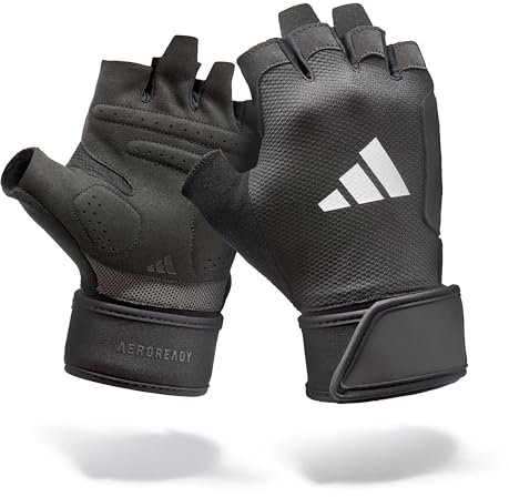 adidas Strength Trainingshandschuhe – Schweißableitend, Gepolstert mit Handgelenksstütze Größe L