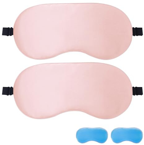 Kühlende Augenmaske, 2 Stück, wiederverwendbare Gel-Augenmaske für geschwollene Augen, Augenringe, trockene Augen, kalte und warme Schlafkompresse mit Augengel für postoperative Eingriffe,