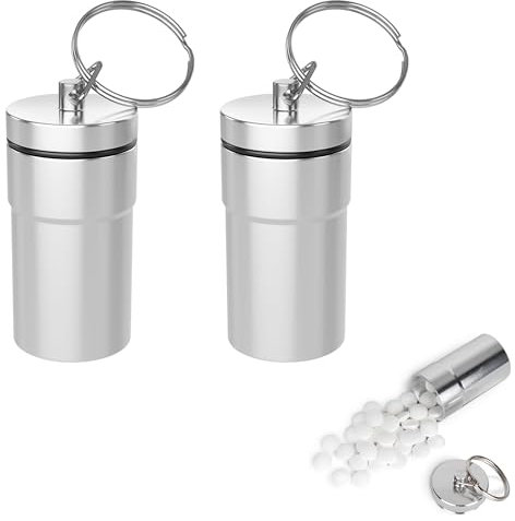 KEPYATI 2 Vakuumversiegelt Für Unterwegs – Geruchsdicht Set Aus Metall, Rund – Aschenbecher Für Frauen Und Männer [Wasserdicht Und Geruchsdicht]