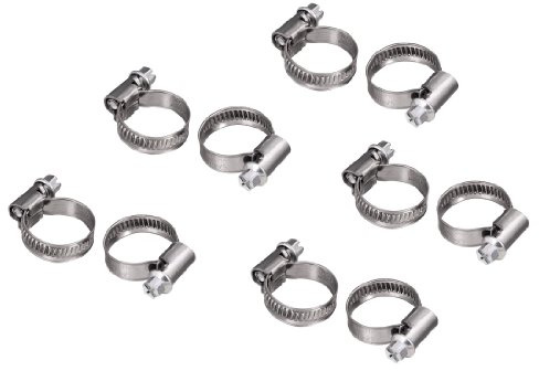 Xavax 10er Set Schlauchschellen mit Schneckenantrieb, Spannbereich 20 - 32 mm, Bandbreite 9 mm