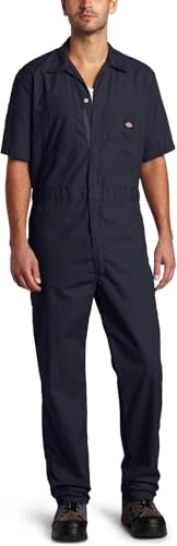 Dickies Mens Short-Sleeve Overalls and Coveralls Workwear Apparel, Dark Navy, Large Tall US