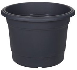 Whitefurze G01R40 40cm Milano Round Planter - Gunmetal Grey