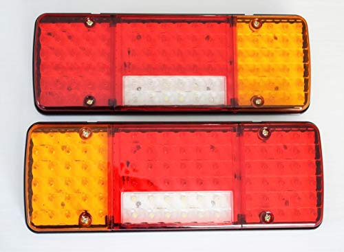 24/7Auto 12 V LED-Rückleuchten mit 5 Funktionen, dünnes Design, 340 mm für Anhänger, LKW, Chassis, Wohnmobil, Wohnmobil