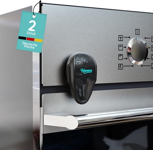 Child Lock Stove Protection for Babies and Toddlers, Oven Door Protection with No Drilling Installation (2 Pieces, Black)