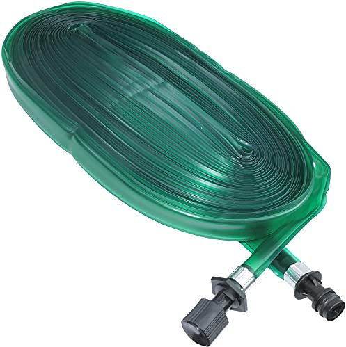 AERZETIX - Tubo per irrigazione a goccia piatto in gomma Ø16mm - lunghezza 15m - con raccordo rapido - attrezzo da giardino - C48774