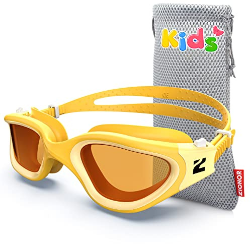 ZIONOR G1MINI Lunettes de natation pour enfants, polarisées/non polarisées, confortables, anti-buée, protection UV, pour filles et garçons, de 3 à 14 ans