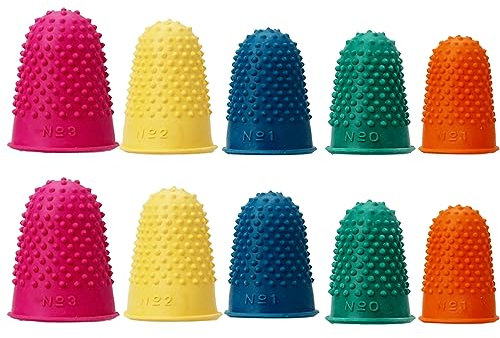 ASYKNM 10 Stücke Gummi Fingerkissen, Fingerkuppenschutz, Heisskleber Fingerschutz, Daumenschutz Fürgeld Zähler, Sortieren, Aufgabe