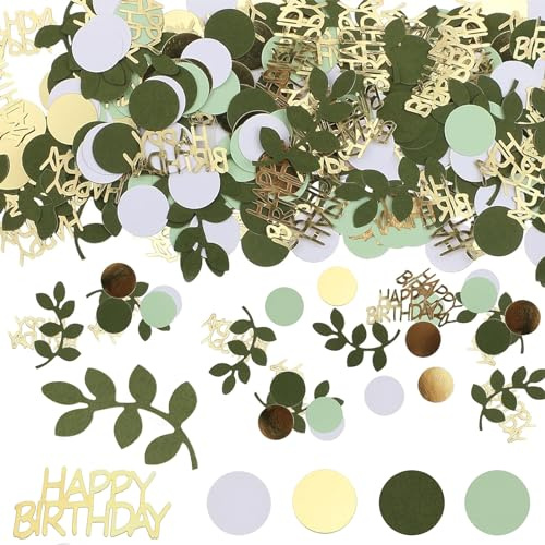 Konfetti geburtstag grün,200 Stück Happy Birthday Konfetti streudeko geburtstag grün,Streudeko Geburtstag für Geburtstagsfeier, Party Dekoration