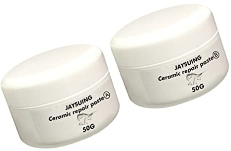 Veemoon Ceramic Tile Repair Adhesive Kit 100g (2pcs A+b) Fast Drying Epoxy Glue for Floor and Wall Tile Crack Filling Paste Suitable for Hollow and Chip Repair in Home and Industrial Use