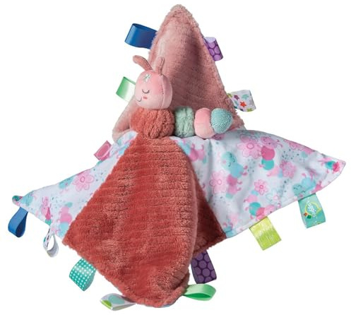 Taggies Stuffed Animal Lovey Security Blanket with Sensory Tags, 13 x 13-Inches, Camilla Caterpillar