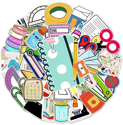 100 Feuilles D'Autocollants De Papeterie Créative Pour La Rentrée et L'Introduction Scolaire - Décorations De Fenêtre Pour La Scolarisation