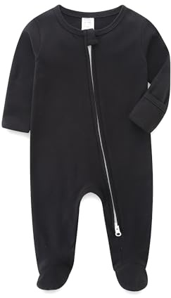 KIDDLETOWN Baby Neonato Pagliaccetto in Cotone Bambino Pigiama Ragazze Ragazzi Tutine, Neonato in Cotone Pagliaccetto Tutina a 2 Vie Cerniera a Piedini Pigiami Interi, Bambino Pigiama