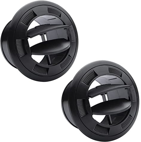 GNXFixt 2 stycken 75 mm fläktvärmare, luftutlopp, universell luftkonditionering, utloppsluftkylare för bil, buss, husbil, husvagn, bilinteriör, ventilationsöppning, roterande ventilation