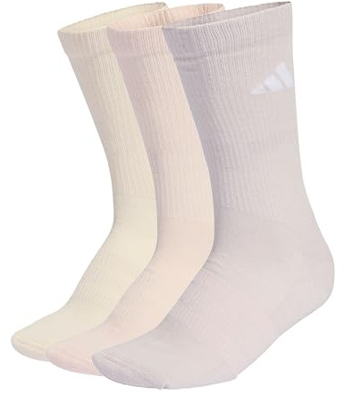 adidas Unisex adulto CUSHIONED SPORTSWEAR CREW SOCKS 3 PAIR PACK, wonder white/wonder quartz/ice purple, 42-45