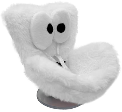 Asiento de coche genérico para muñecas de bebé – Silla de peluche suave con diseño de ojos grandes, asiento de coche de juguete, para niñas y bebés para juegos de viento y visualización de 10 – 17 cm