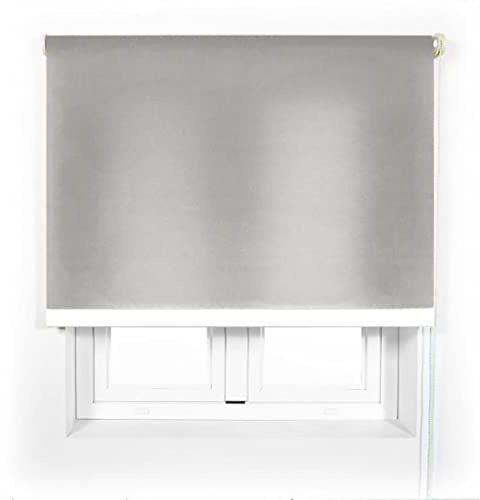 Acomoda Textil - Estor Translucido Liso de Fácil Instalación. Persiana Enrollable para Ventanas y Puertas (Gris, 80x180 cm)