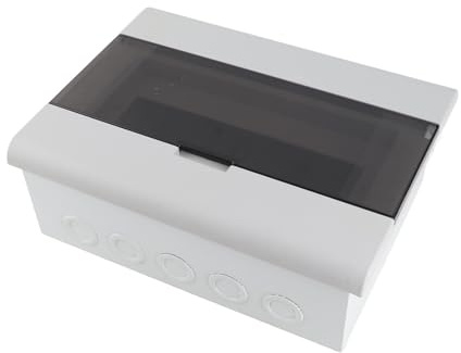 Aolidsive Power Distribution Box, Transparent Lock 13-vägs Effektbrytare Box med DIN-skena, Dold Distributionsskyddsbox för Home Workshop Hotel Mall Power Station