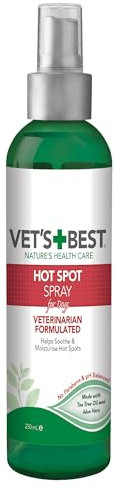 Vet's Best Spray Naturel Contre les Zones Enflammées et les Démangeaisons pour Chien, 235 ml