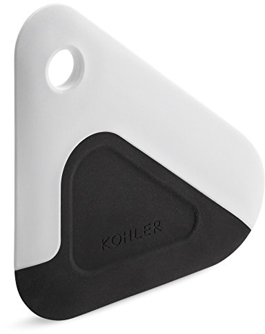 Kohler K-8624-0 Kitchen Pot and Pan Dish Scraper, Silicone and Nylon, Heat Resistant, One Size, White and Charcoal