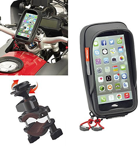 S957B CUSTODIA PORTA CELLULARE SMARTPHONE GIVI NERO PER MOTO SCOOTER UNIVERSALE