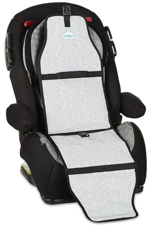 Cool Carats Car Seat Cooling Pad for Babies, Toddlers, and Kids - Comfortable and Durable Cooling Pad for Hot Summer Days - One Size Fits All, Black and White
