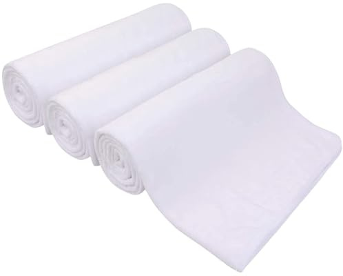 HIDMD en Microfibre Serviettes de Sports Séchage Rapide et Absorbant Serviette de Gym entraînement Serviettes de Sueur pour Gym Fitness, Yoga, Le Camping, 3-Pack 40 cm x80 cm (Blanc, 40x80cm)