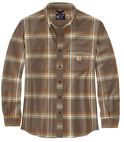 Carhartt Herren Langarmhemd Flannel L,S Plaid Shirt, Farbe:Chestnut, Größe:2XL