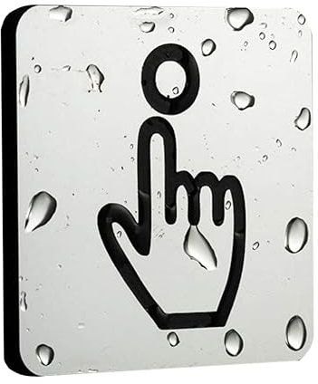 Lista de timbre de timbre auto adhesivo Señal de puerta acrílico casa Jardín de la pared de la placa de la pared Aviso con señales de icono