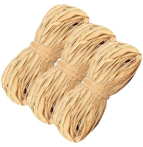 150g Bast Raffia Bastband, Bastband, Raffia, Bast Raffia, Papierschnur Geschenkbast, Weben und Gärtnern, zum Dekorieren von Geschenkkartonagen
