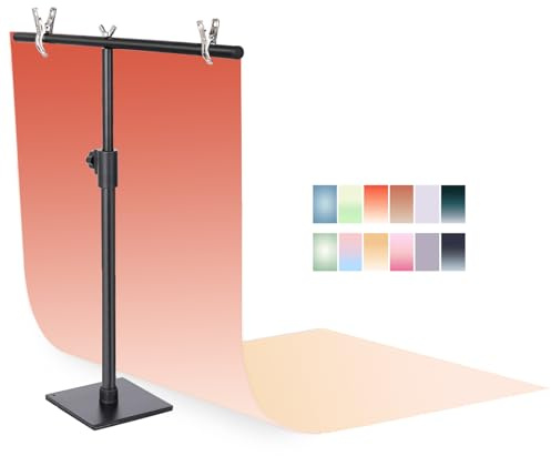 Yoocheese Fotografi bakgrund produkt foto bakgrund: Liten storlek pappersbakgrund kit för bordsskiva mat smycken miniartiklar bilder fotografering. (Strålande färg 6 st/12 mönster 22 x 34 tum)