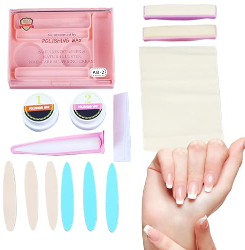 Set manicure giapponese | Kit cura della riparazione unghie | Kit strumenti unghie naturale manicure | Il rafforzamento manicures professionali imposta i trattamenti crescita