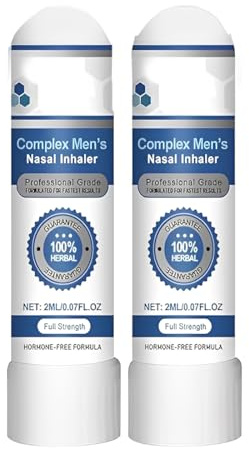 ARHZ 2 Pezzi Inalatore nasale, inalatore nasale complesso per uomo, inalatore nasale MenStick, inalatore nasale Stick per uomo, inalatori nasali per la potenza