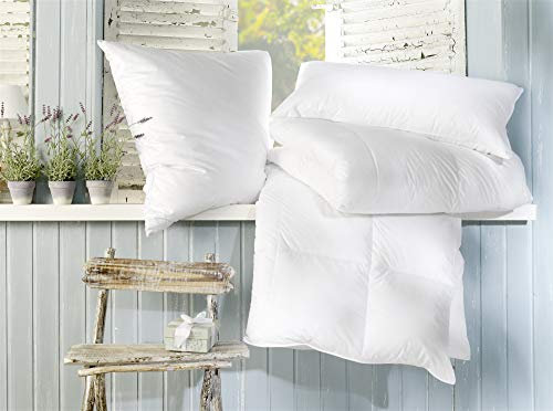 LINEA by böhmerwald - cosy - 3 Kammer-Kopfkissen weich, 40 x 80, Innen:100% Federn, Äußere Kammern:90% Daune/10% Feder, Allergiker geeignet, waschbar bis 60°C, in Deutschland produziert