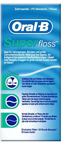 Oral-B SuperFloss Zahnseide, 50 Fäden mit Minzgeschmack