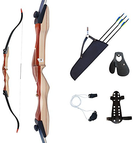 Bogenset Einsteigerset Recurvebogen Ragim Wildcat Black 70 mit Zubehör und Carbonpfeilen 32 lbs