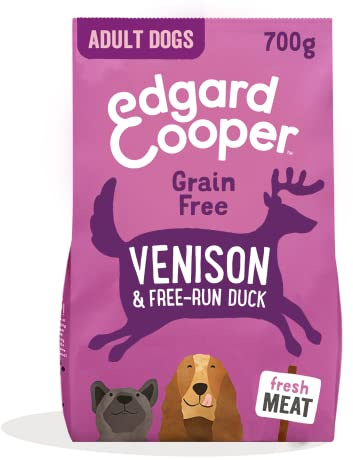 Edgard & Cooper Pienso Perros Adultos Comida Seca Natural Sin Cereales Hipoalergenico 700g Venado y Pato Fresco, Fácil de digerir, Alimentación Sana Sabrosa y equilibrada, Proteína