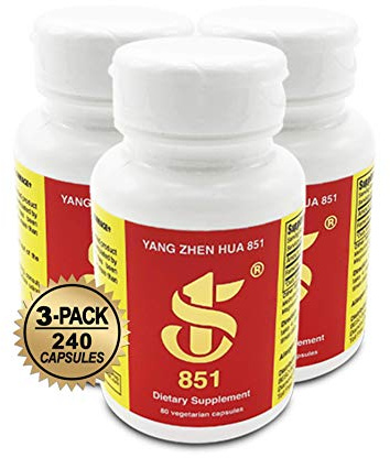 YANG Zhen Hua 851, Keeping You Healthy Naturally®, Made with 100% All-Natural USDA Organic Fermented Soy, Gluten-Free, Dairy-Free, BCAA, BCFA, Minerals, Protein (240 Capsules) - 3 Bottles